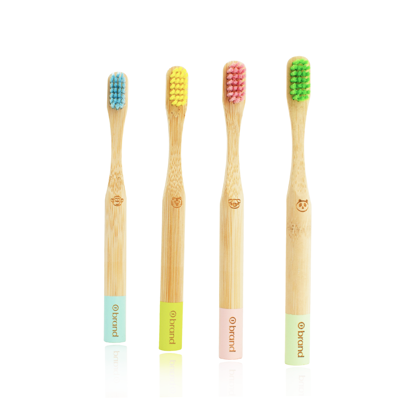 Bamboo Round Toothbrush - Soft - Set of 4