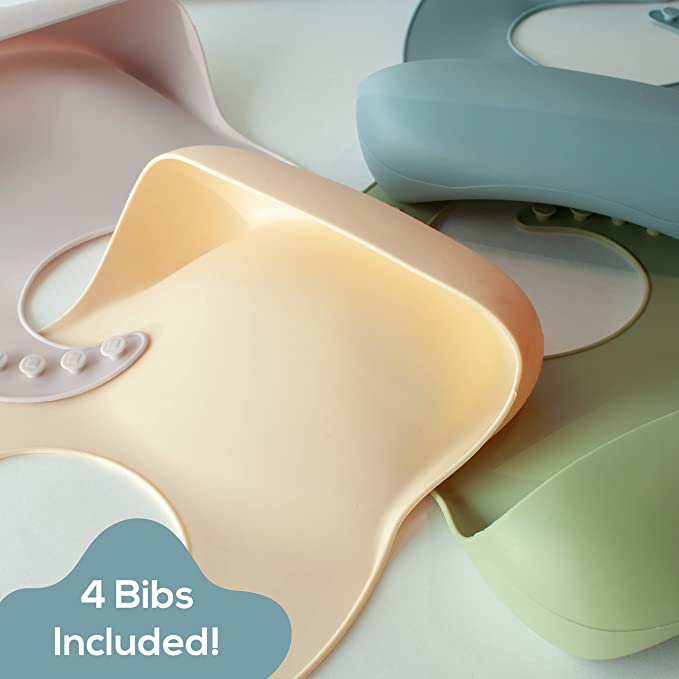 Bibs Set of 4 - Neutral